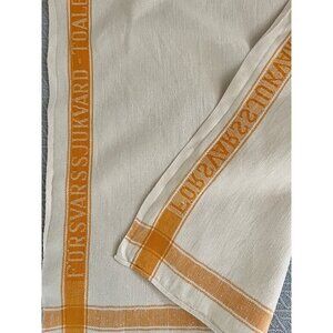 Vintage Sweden Military Hospital Pure Linen Hand Towel FORSVARSSJUKVÅRD-TOALETT
